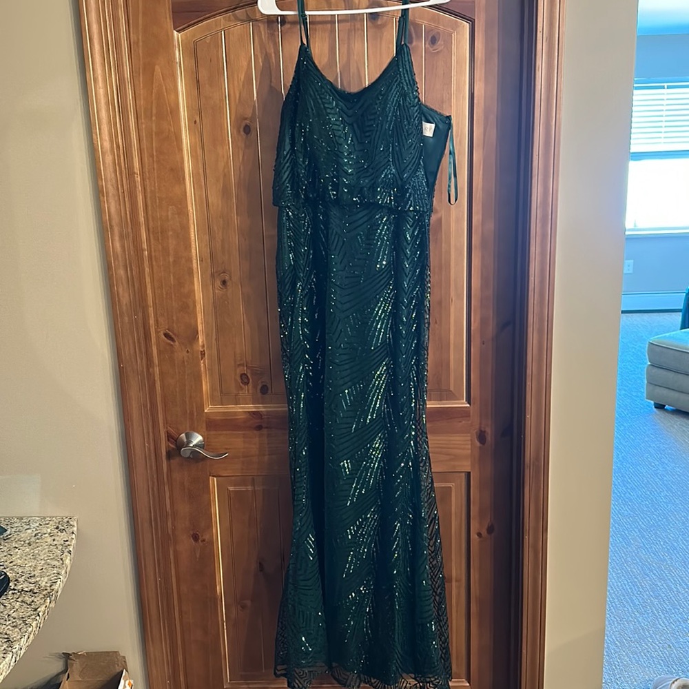 Sequin emerald dress